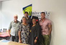 Intimate ceremony for international graduate