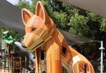 Howling good time at new playground