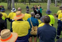 Workers remember the fallen