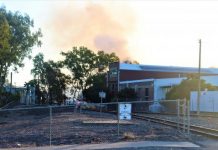 Fire along rail corridor deliberately lit