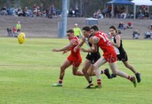 Opening bounce of new local AFL season