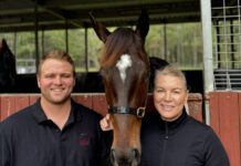 Mother and son working together