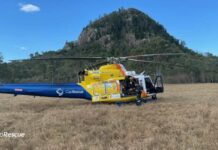 Winch rescue at Mount Baga