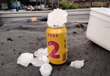 Region hammered by hail