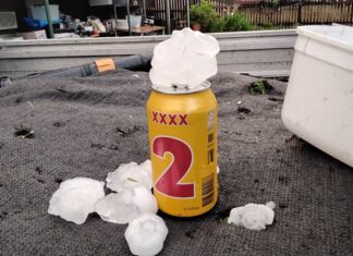 Region hammered by hail