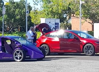 Electric vehicles on display